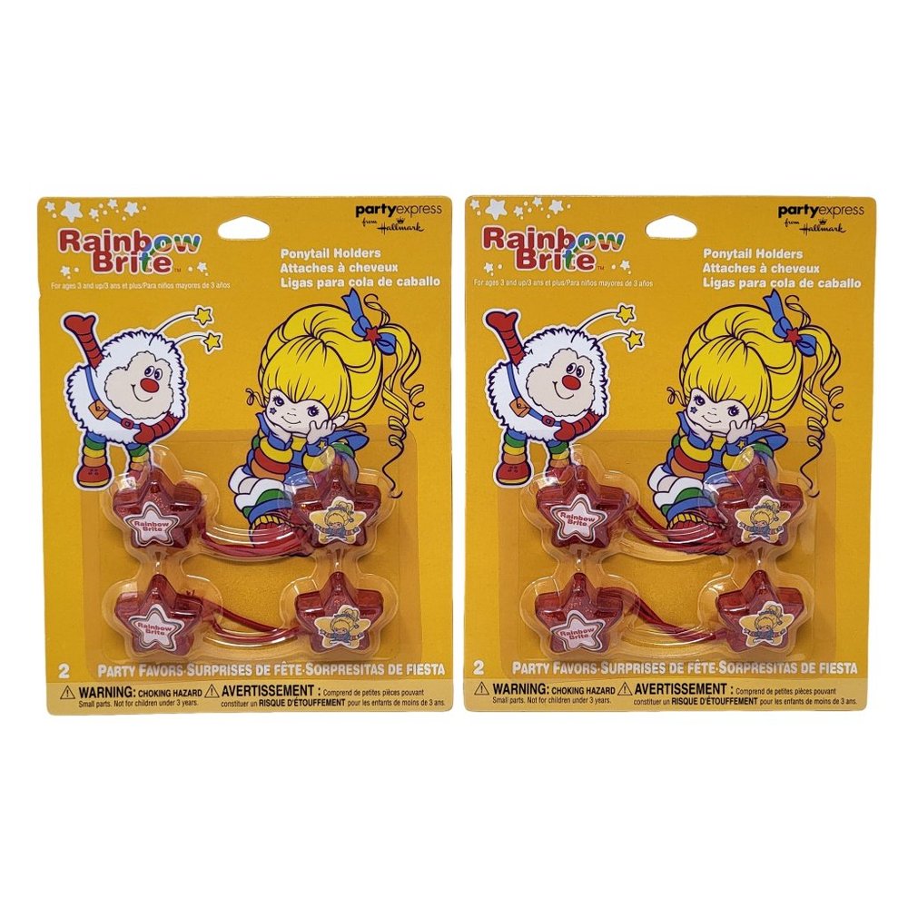 Hallmark Party Express Rainbow Brite Ponytail Holders Party Favors, 2 Packages